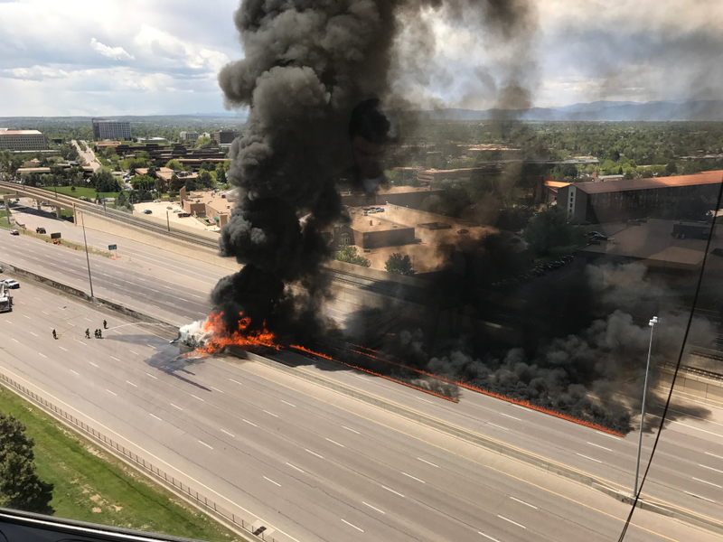 Illustration for article titled truck fire in denver